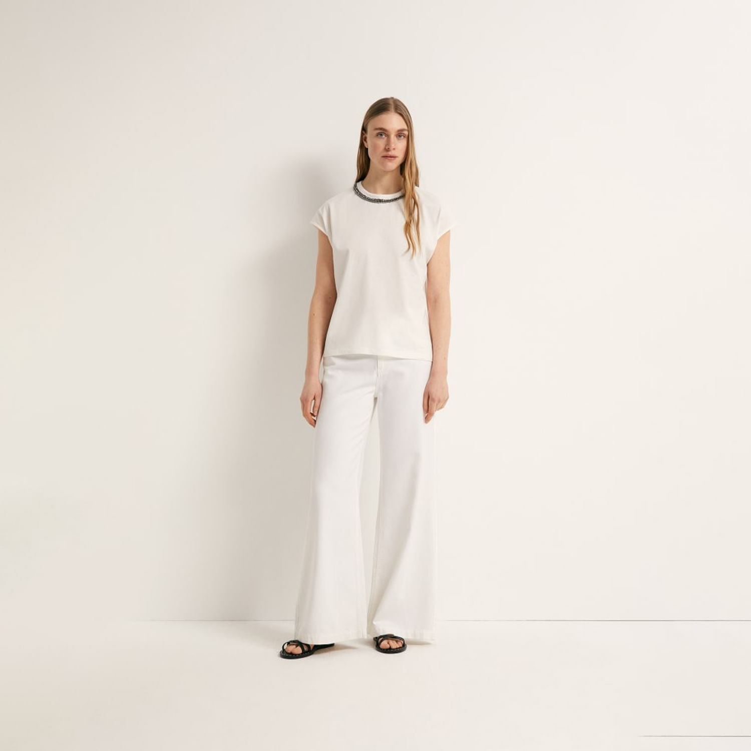 Polo Mujer Sfera Manga Corta Pechera Jaretas Mx Crudo XL