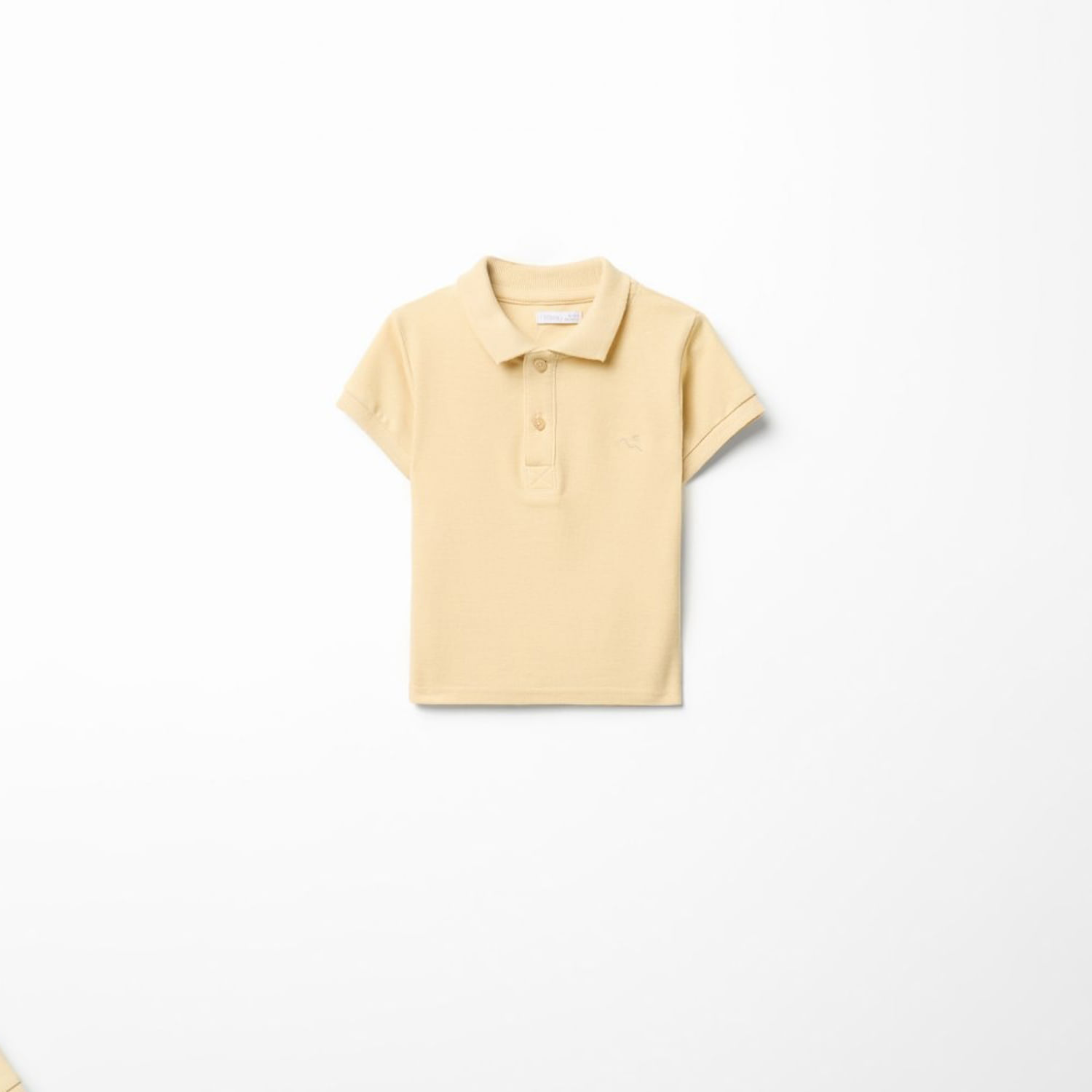 Polo Bebe Niño Sfera Manga Corta Liso Basico Amarillo Claro