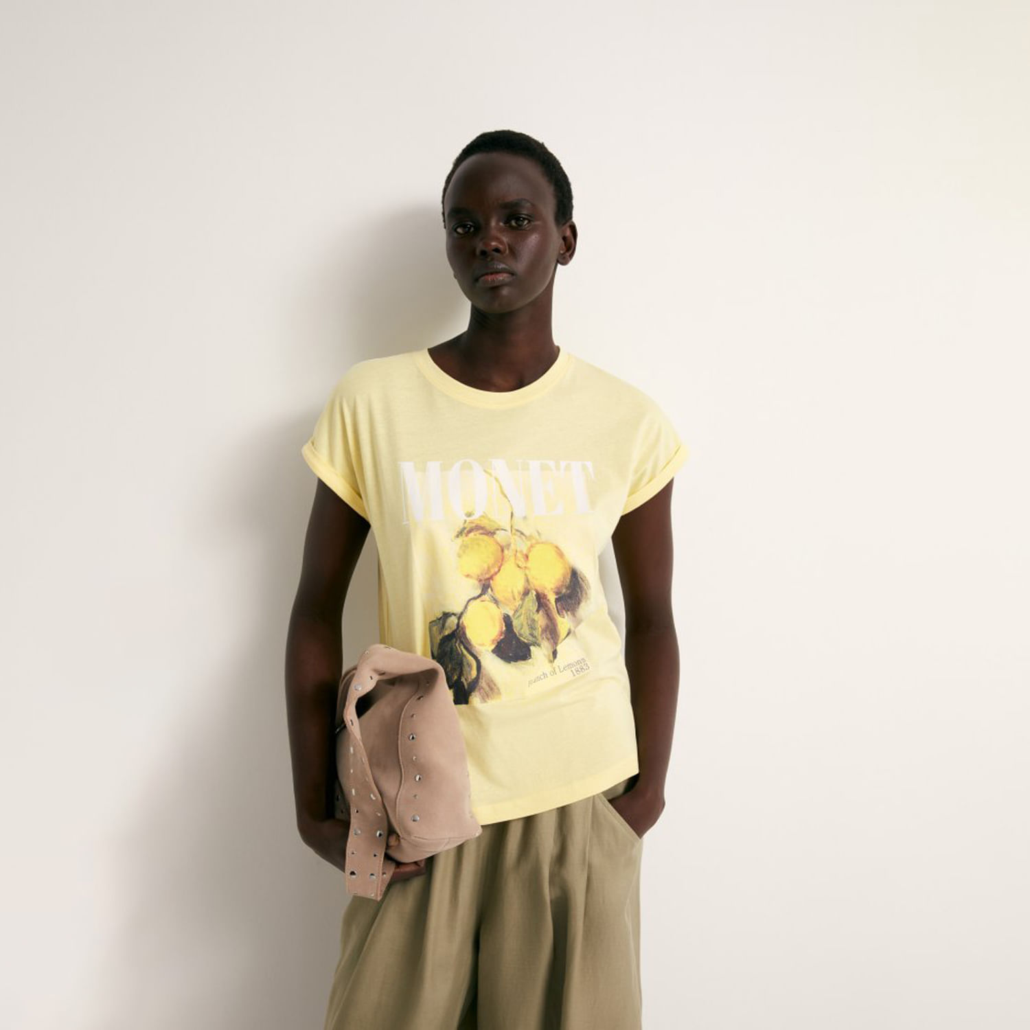 Polo Mujer Sfera Manga Corta Raya Trenza Raya Amarillo S