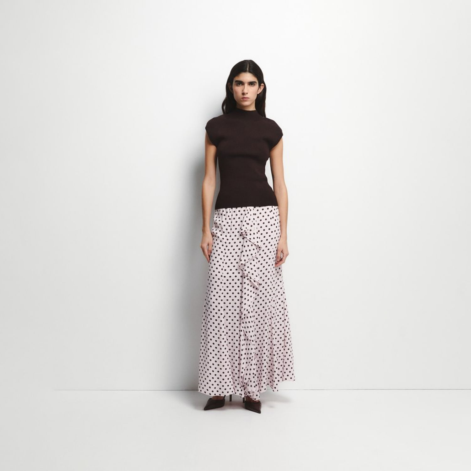 Falda Mujer Sfera Indigo Cremalleras Blanco L