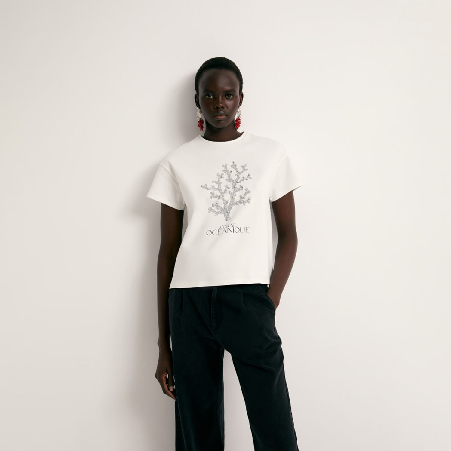 Polo Mujer Sfera Manga Corta Pechera Jaretas Dark Blanco L