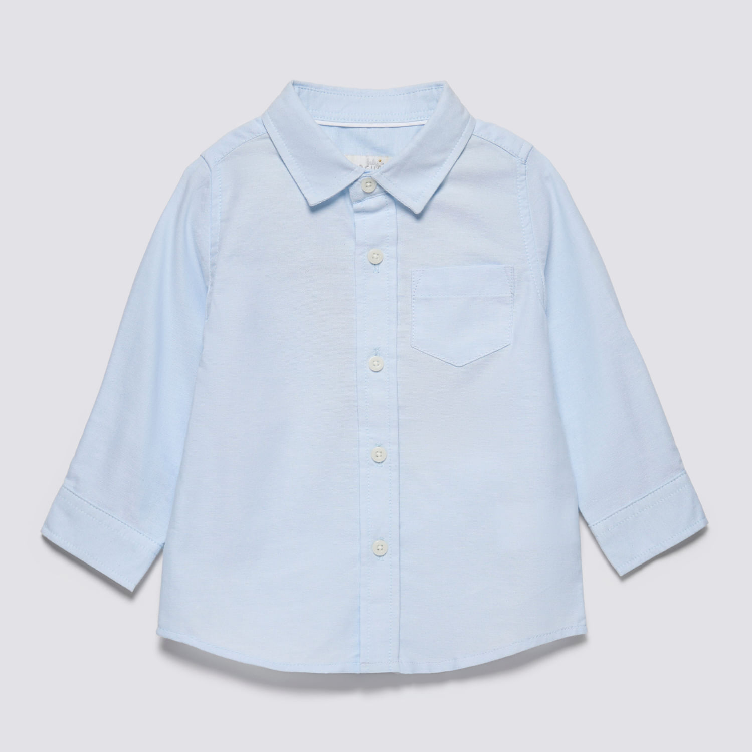 Camisa Manga Larga Bebé Niño Básica Oxford Baby Circus Celeste Talla 36M