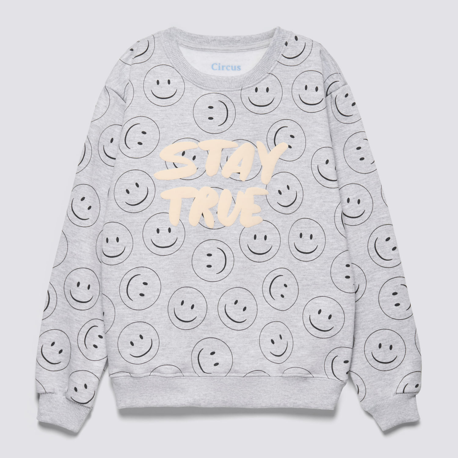 Polera Niño Fleece Promo Circus Gris Melange Talla 4