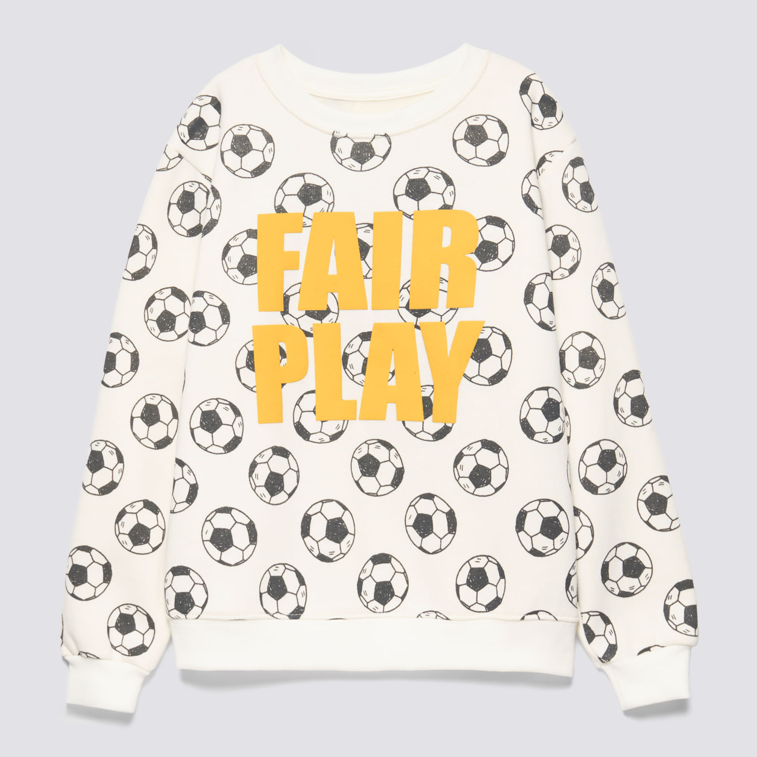Polera Niño Fleece Promo Circus Ecru Talla 12