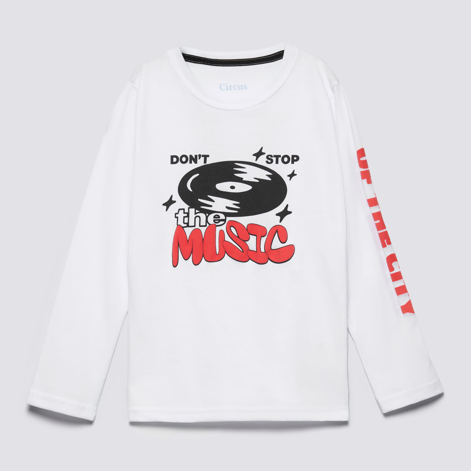 Polo Manga Larga Niño Manga Print Circus Blanco Talla 6