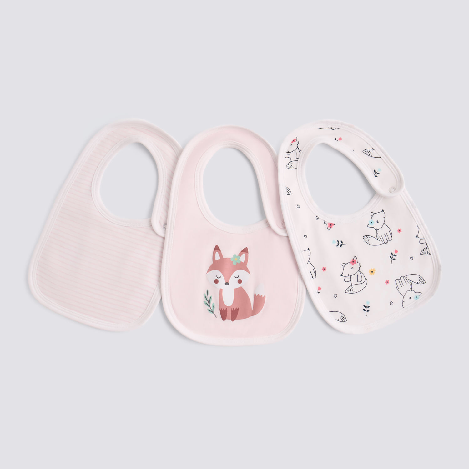 Babero Recién Nacido Pack X3 Baby Circus Rosado Talla única