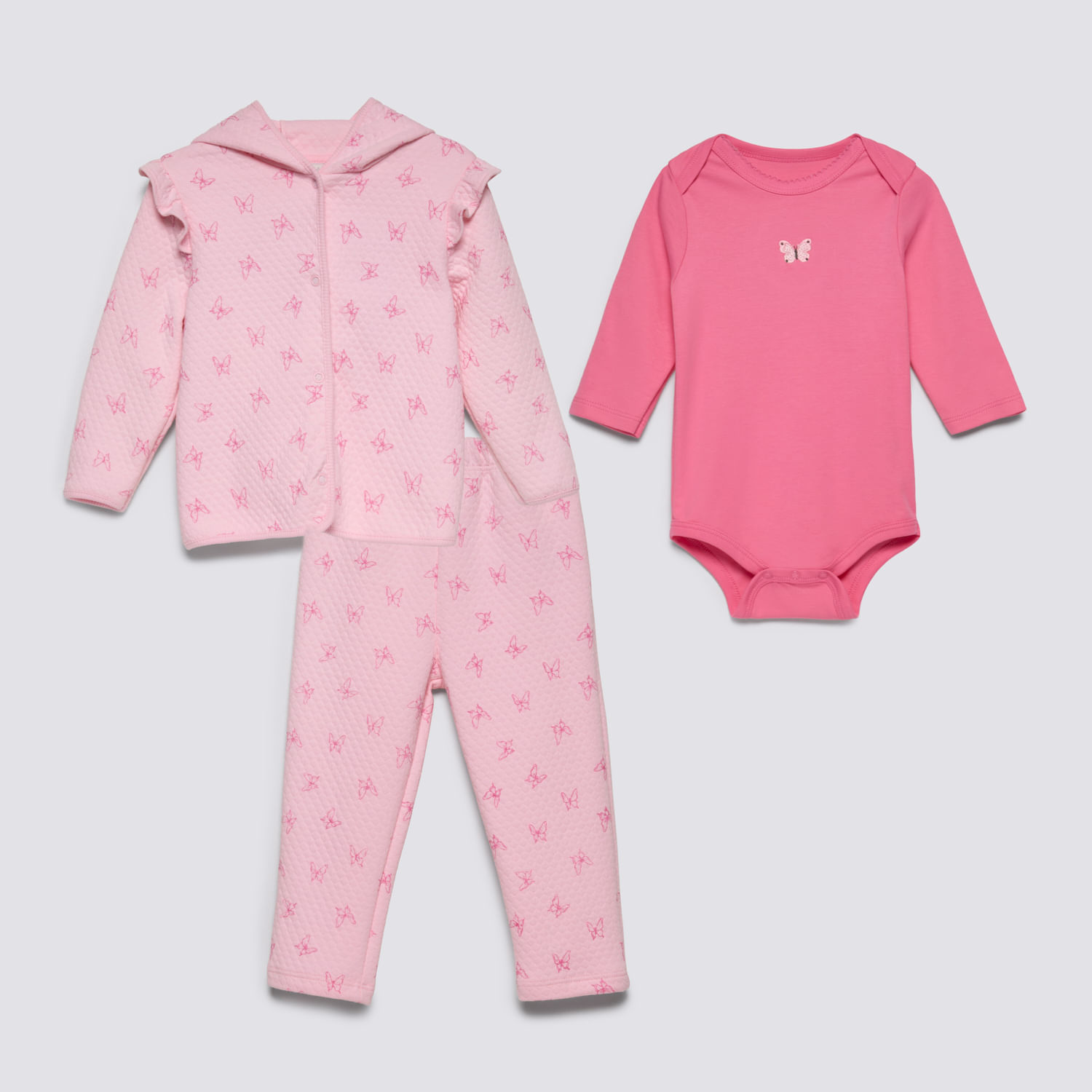 Conjunto Recién Nacido 2 Piezas Quilted Baby Circus Rosado Talla 9M