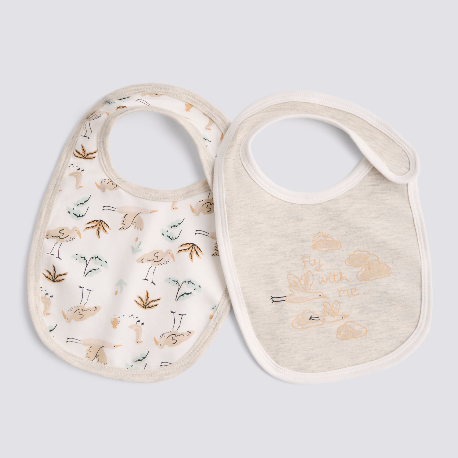 Babero Impermeable Recién Nacido Pack X2 Baby Circus Avena Melange Talla única