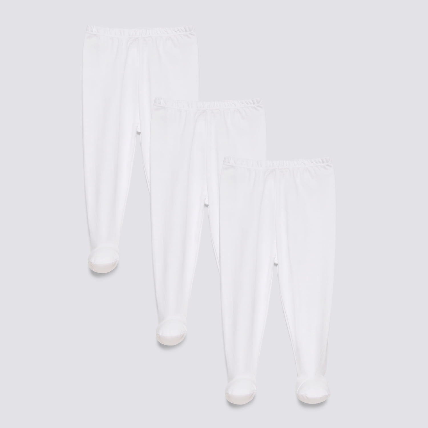 Pantalón Interno Recién Nacido Pack X3 Solid Baby Circus Blanco Talla 9M