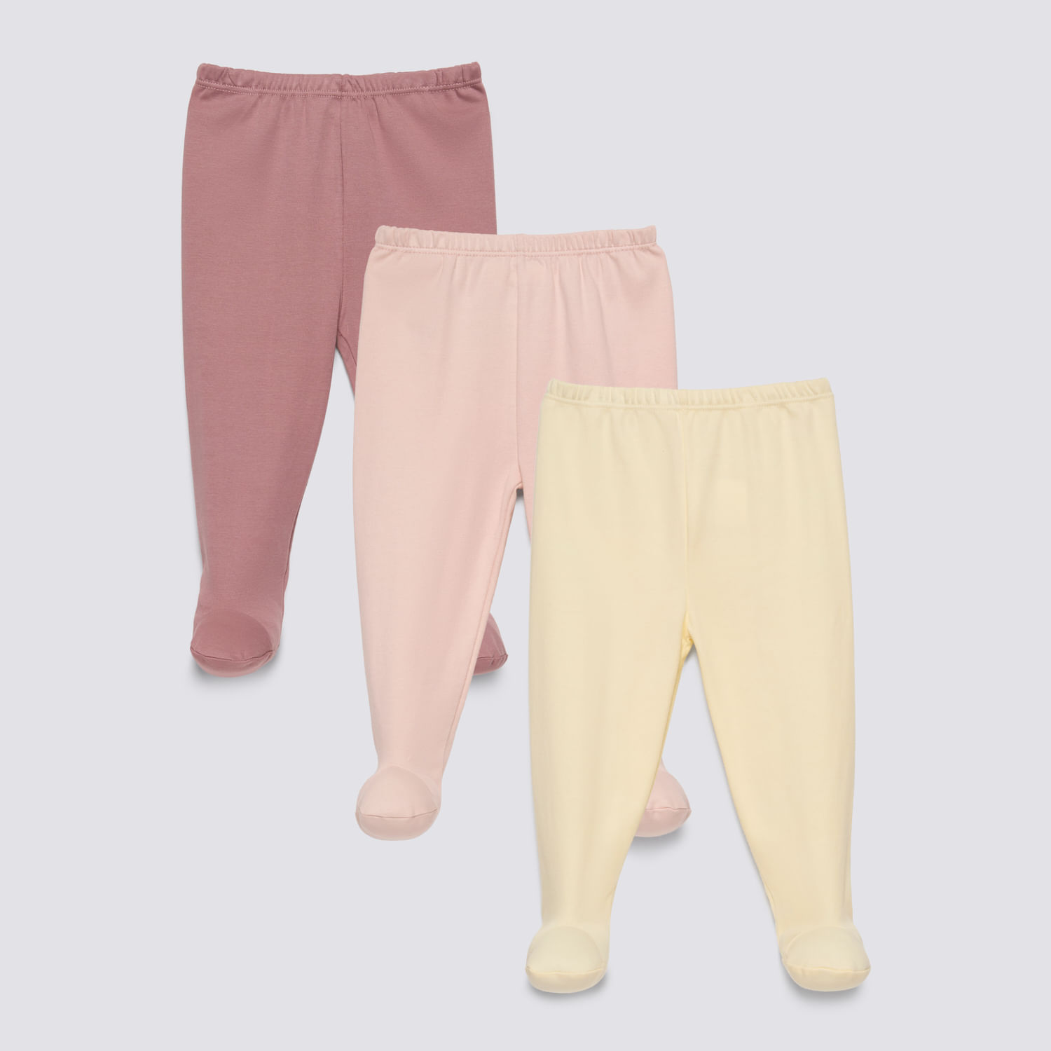 Pantalón Interno Recién Nacido Pack X3 Solid Baby Circus Rosado Talla 6M