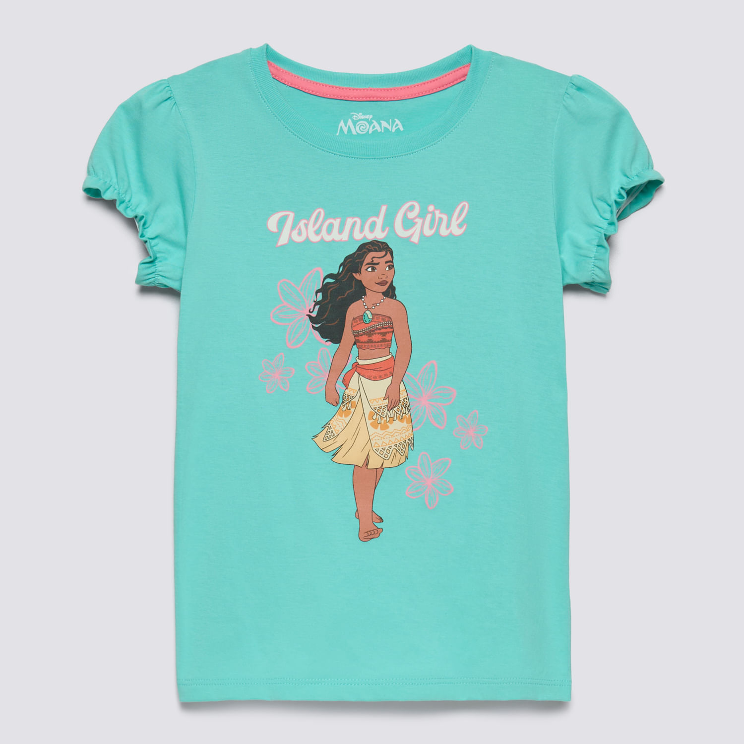 Polo Manga Corta Niña Print Central Moana Verde Agua Talla 10