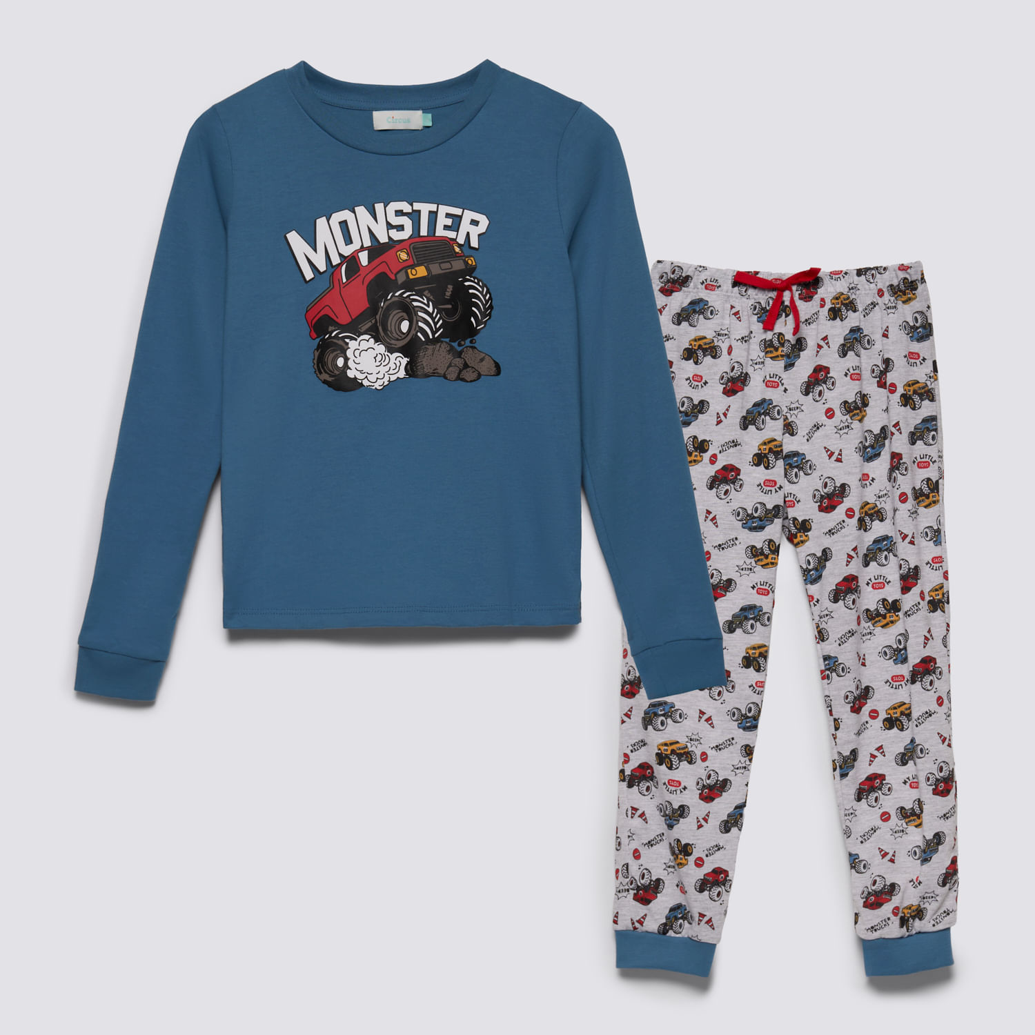 Pijama Manga Larga Niño 2 Piezas Algodón Circus Aqua Talla 6