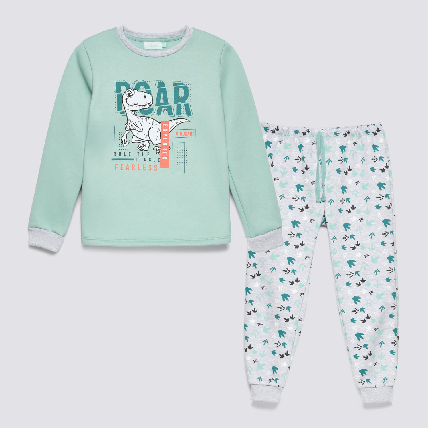 Pijama Niño Franela Circus Cemento Talla 6