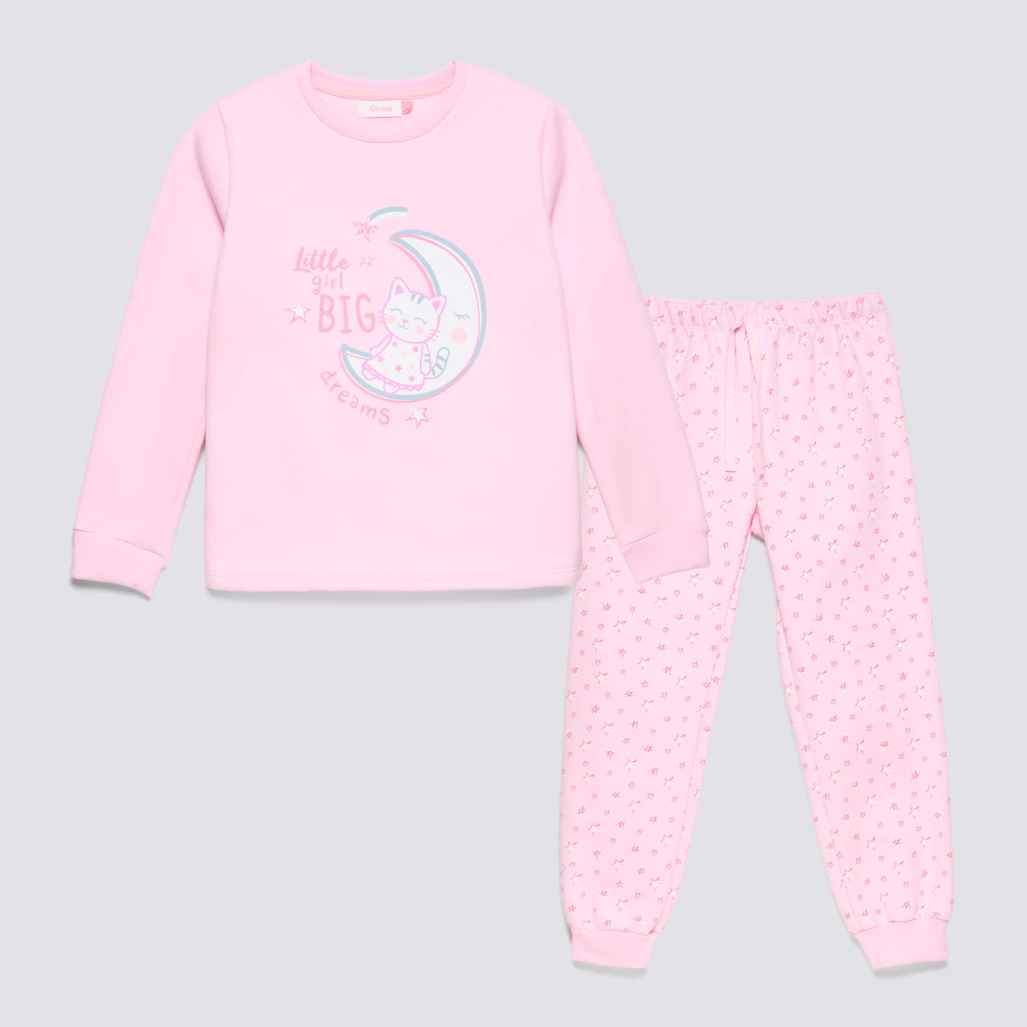 Pijama Niña Franela Circus Rosado Talla 12
