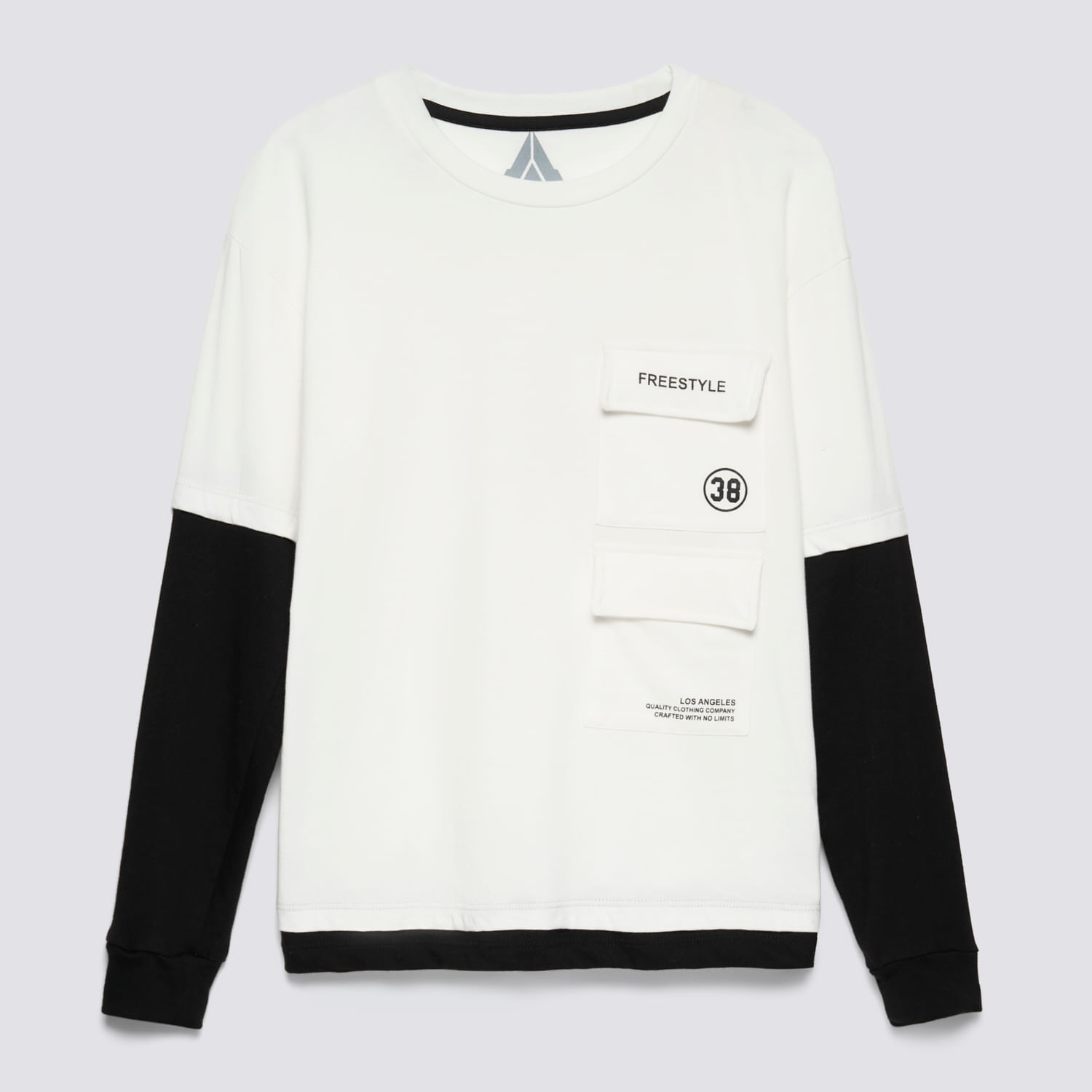 Polo Manga Larga Teen Niño Vibes Puño Aereal Ecru Talla 16X