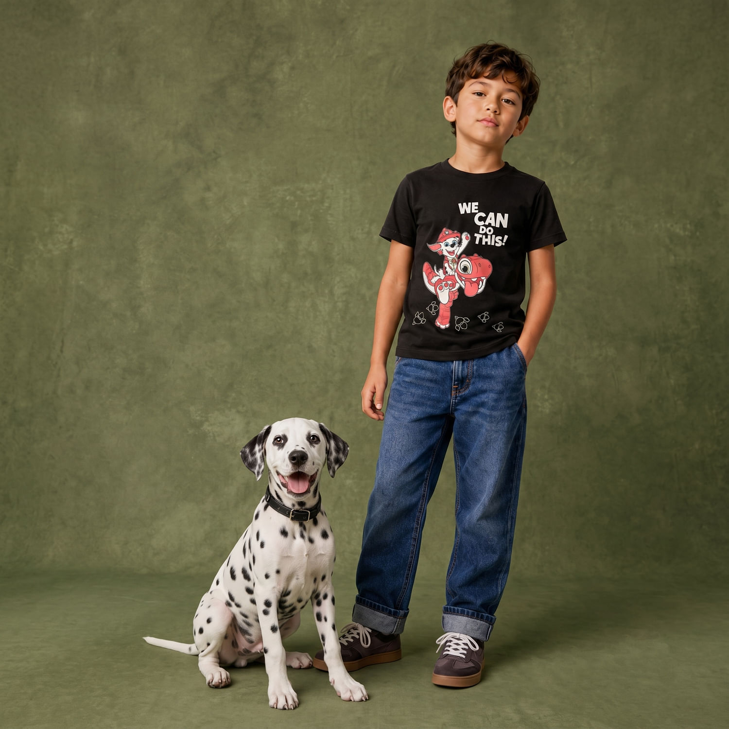 Polo Manga Corta Niño Paw Patrol Negro Talla 4