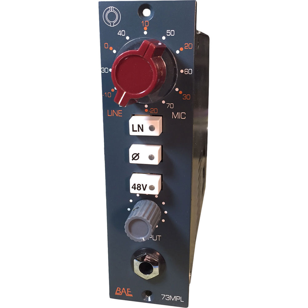 BAE Audio 1073MPL Mic Preamp para 500 Series con Transformadores Carnhill y 48V Phantom Po