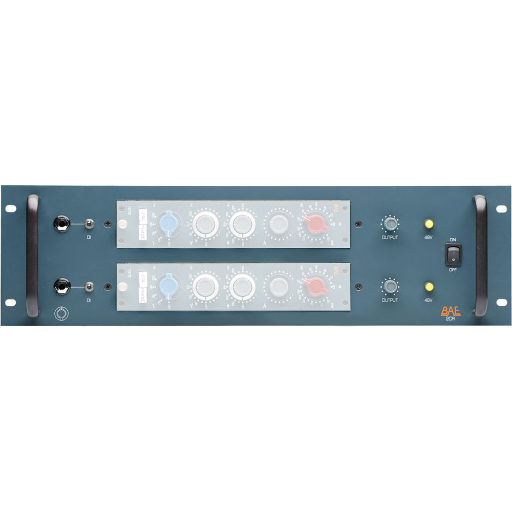BAE Audio Rack de Potencia 2 Canales 2CR para Módulos 10-Series, Chasis de Acero, 19 in d