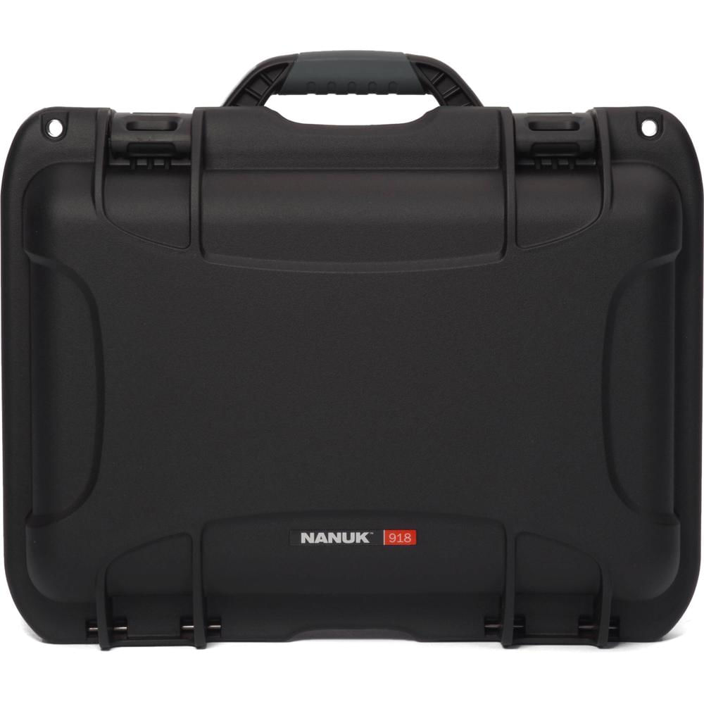 Nanuk 918 Hard Case Negra 21L - Resistente al Agua IP67, Construcción de Resina NK-7, Sis