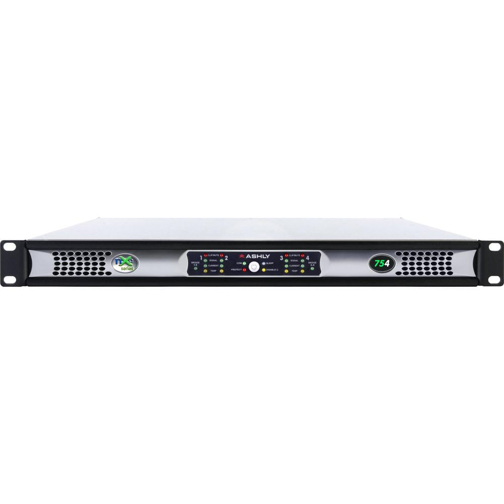 Amplificador de Potencia Multi-Modal Ashly nXe 4 Canales 75W con OPDAC4 y OPDante