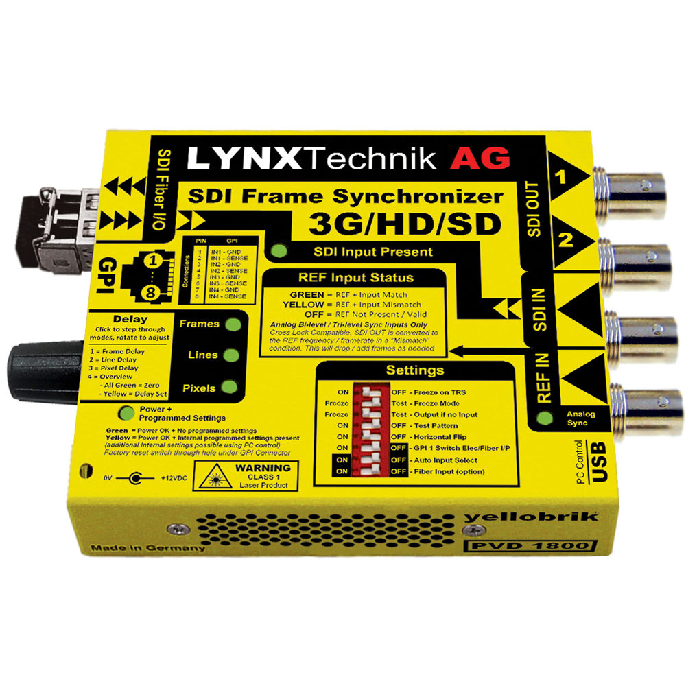 Lynx Technik AG 3G-SDI Frame Synchronizer 3GB - Conversor y Sincronizador de Video, 3G-SDI
