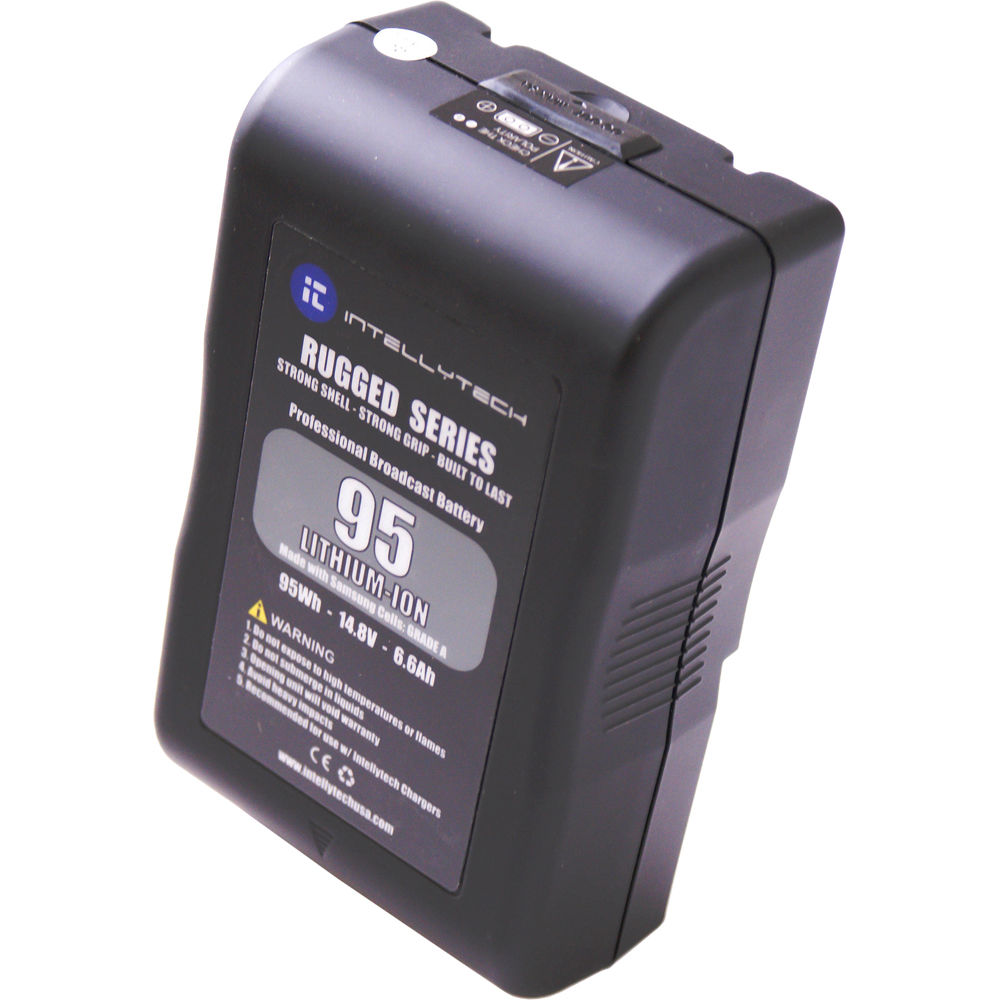 Intellytech Mini 95Wh Rugged Series Batería Li-Ion Gold Mount - Compacta, 5.5 x 3.1 x 2.5