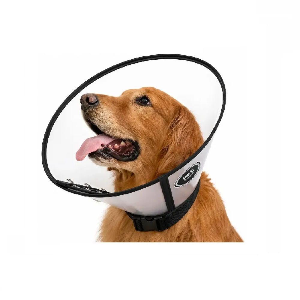 Collar Isabelino Cónico De Plástico Durable Para Perros Y Gatos Talla S Color Negro
