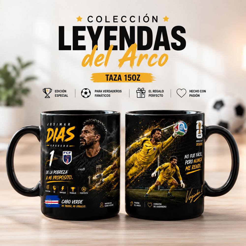 Vozinha Cabo verde portero futbol 2026 - TAZA DE 15 OZ GRANDE