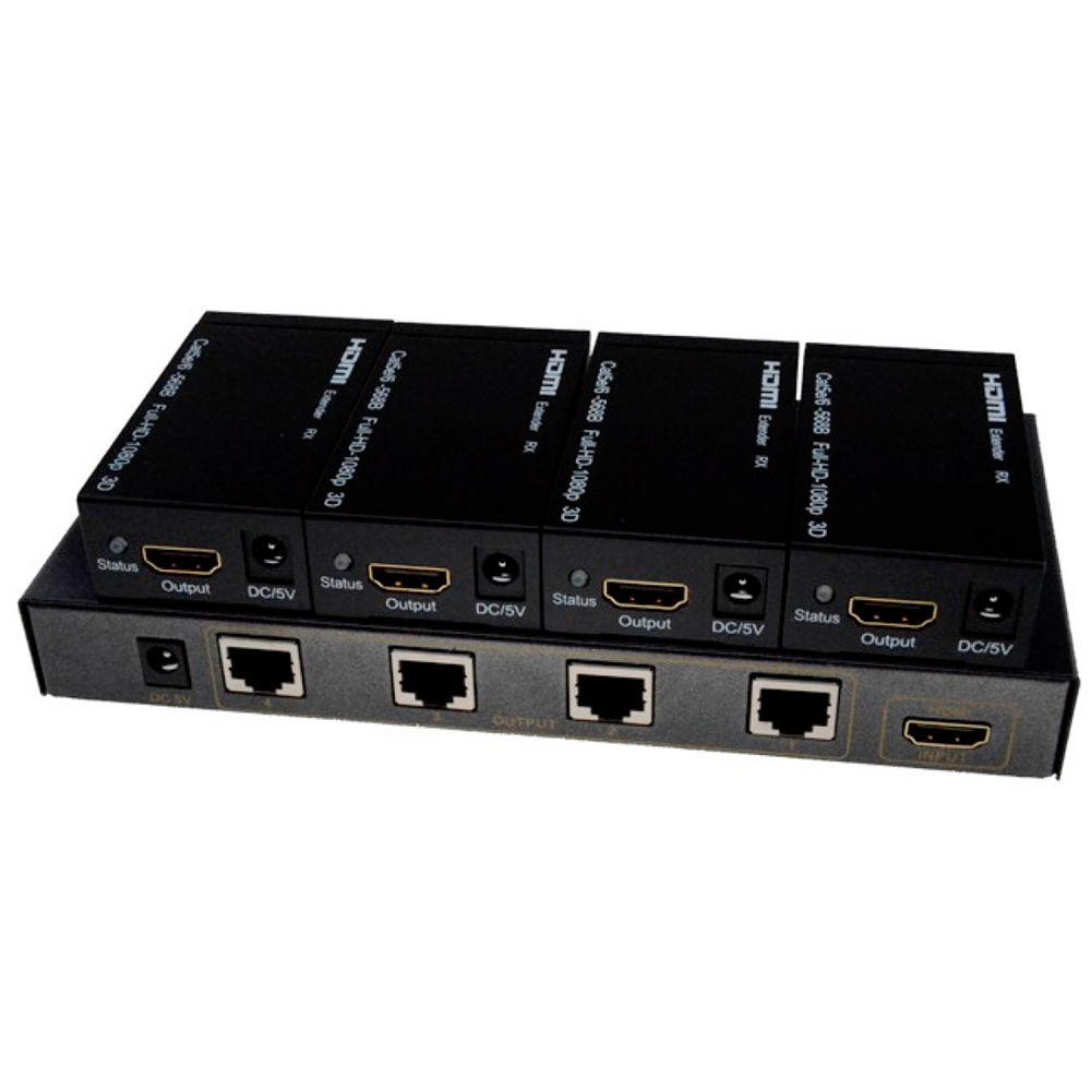 Avinair Spitfire Pro 1x4 Splitter HDMI a CAT6, 1080p, 200 ft, 4 Salidas RJ45
