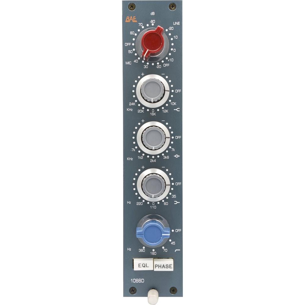 BAE Audio 1066D Módulo de Preamp Mic/Line - Ganancia de 0 a 80 dB, Transformadores Carnhi