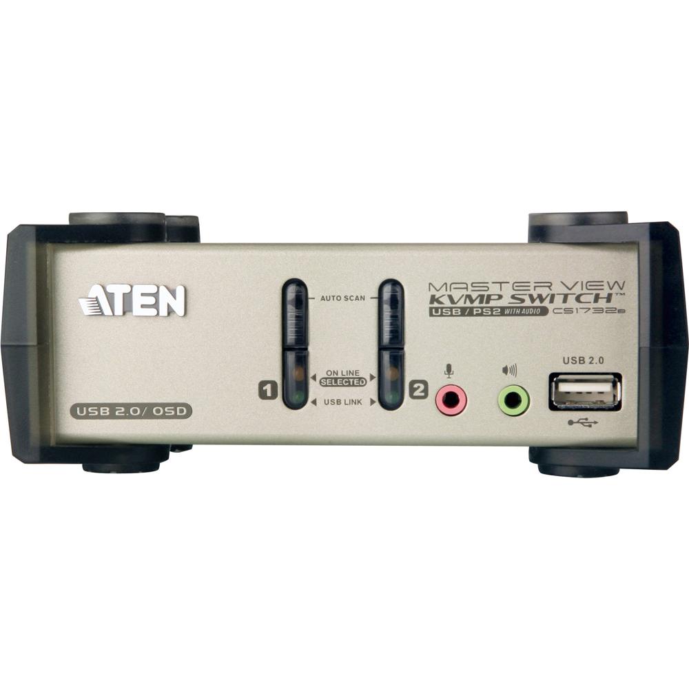 ATEN Switch KVM 2-Port USB 2.0 KVMP con OSD, 2048 x 1536, Hub USB 2.0, Soporte Multiplataf