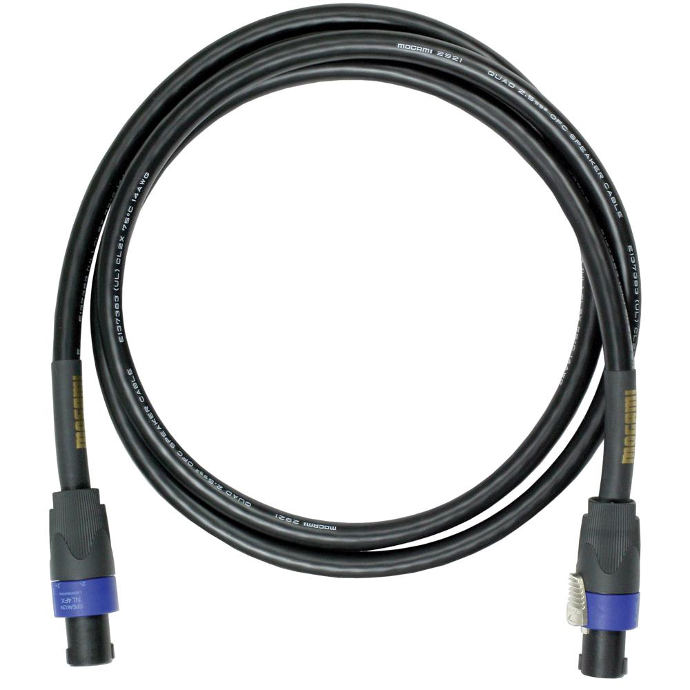 Mogami Cable de Altavoz SO SpeakON a SpeakON Quad 10' 14 AWG con Conectores Robustos