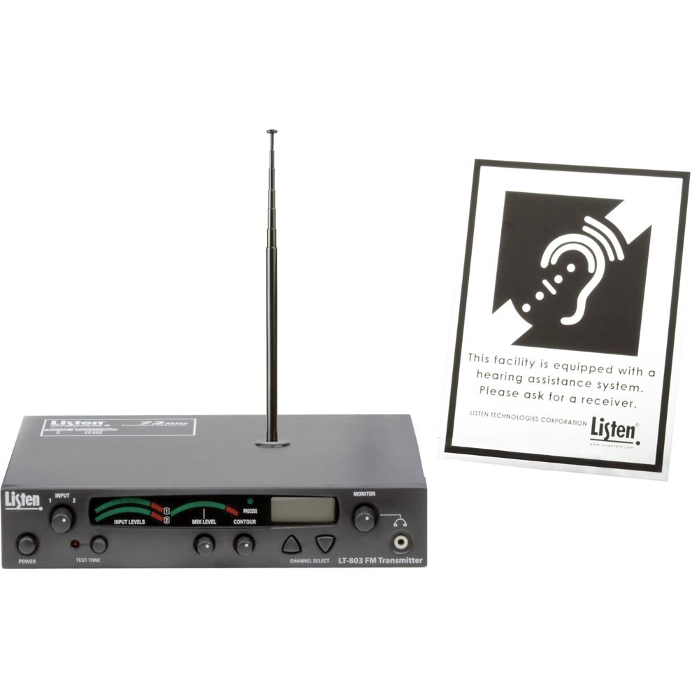 Listen Technologies Transmisor RF Estacionario LT-803-072 3 Canales 72 MHz
