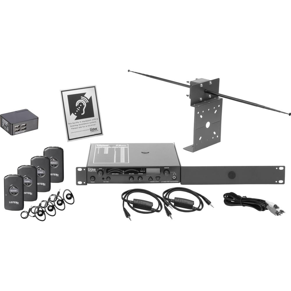 Listen Technologies iDSP Prime Level II Sistema RF Estacionario 216 MHz con Transmisor y R