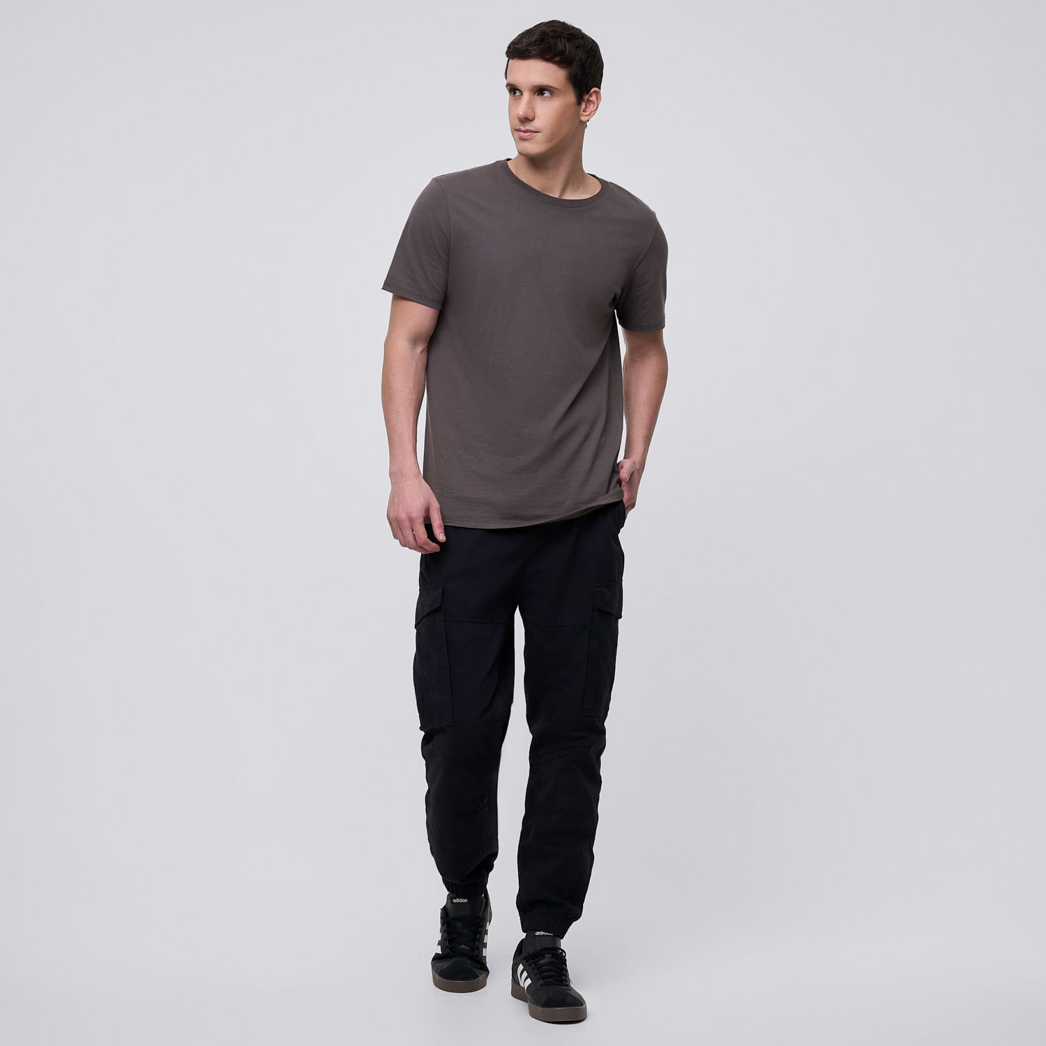 Pantalón Jogger Hombre Cargo Amc Negro Talla M