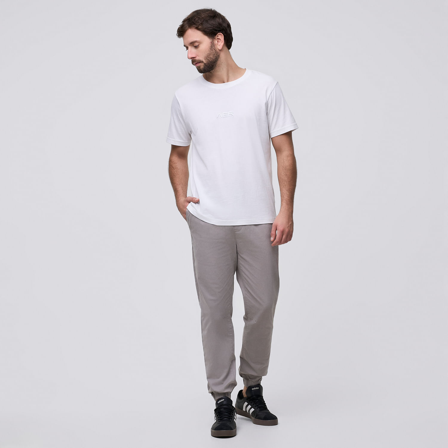 Pantalón Jogger Hombre Paper Solid Aereal Gris Talla S