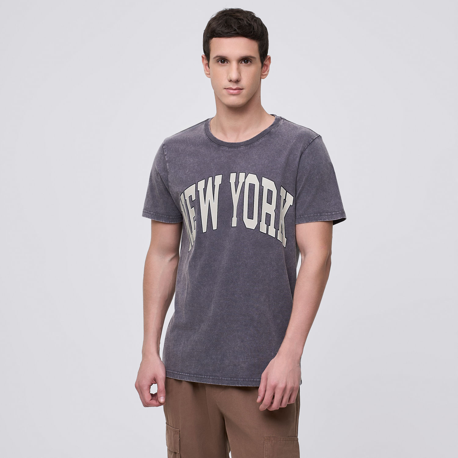 Polo Hombre New York Amc Charcoal Talla L