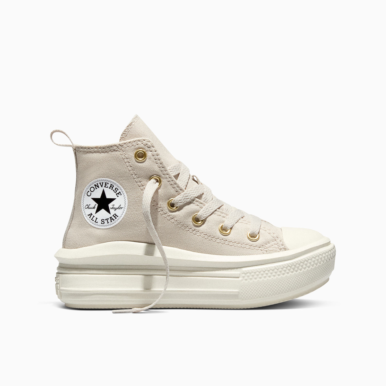 Zapatillas Urbanas Niña Converse Chuck Taylor All Star Move Zippers Crema 32