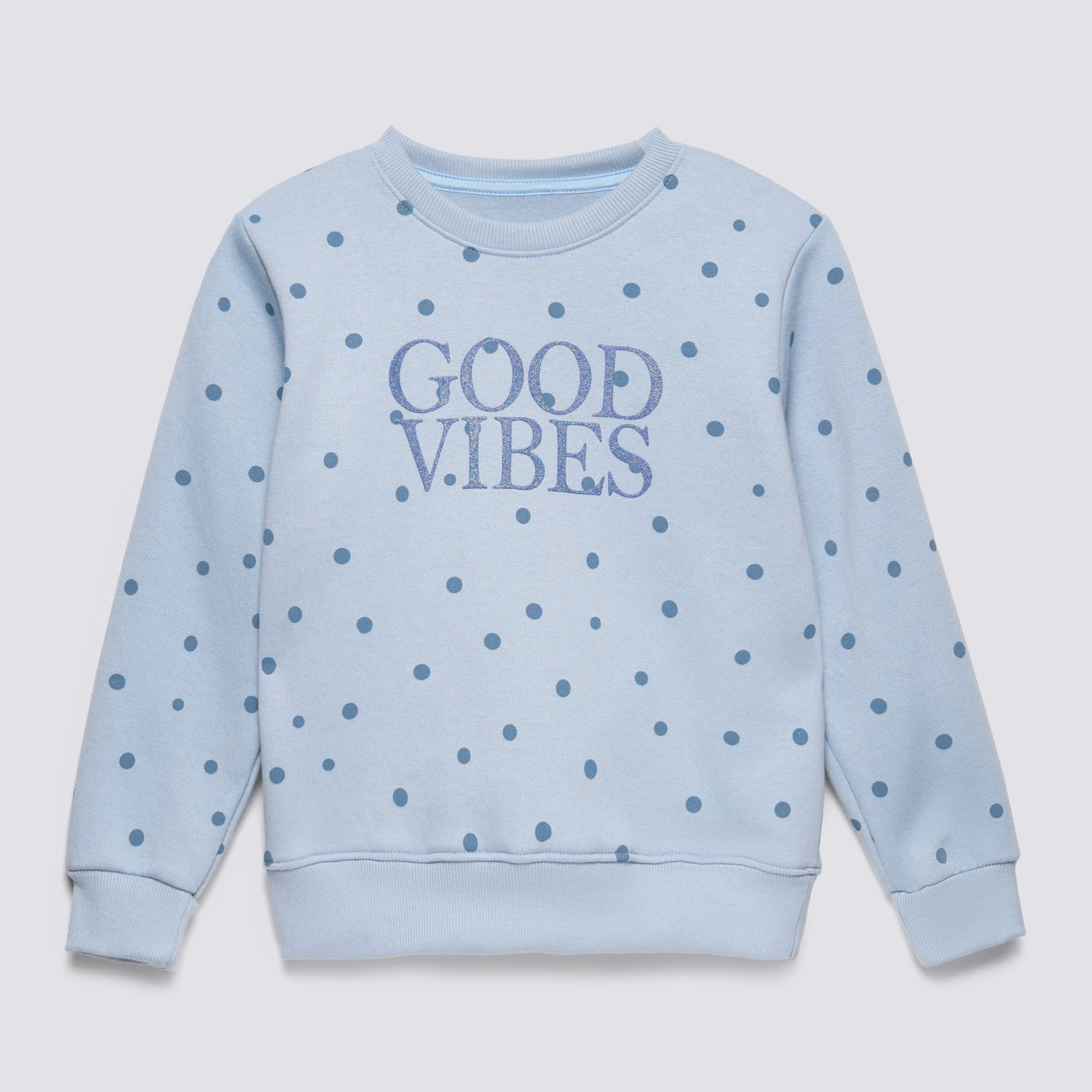 Polera Niña Fleece Promo Circus Celeste Talla 6