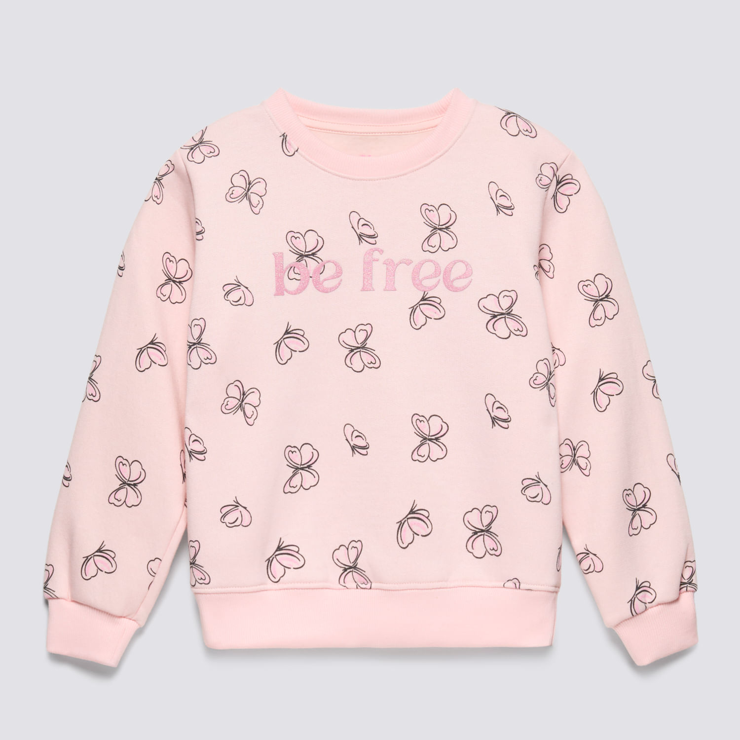 Polera Niña Fleece Promo Circus Rosado Talla 4