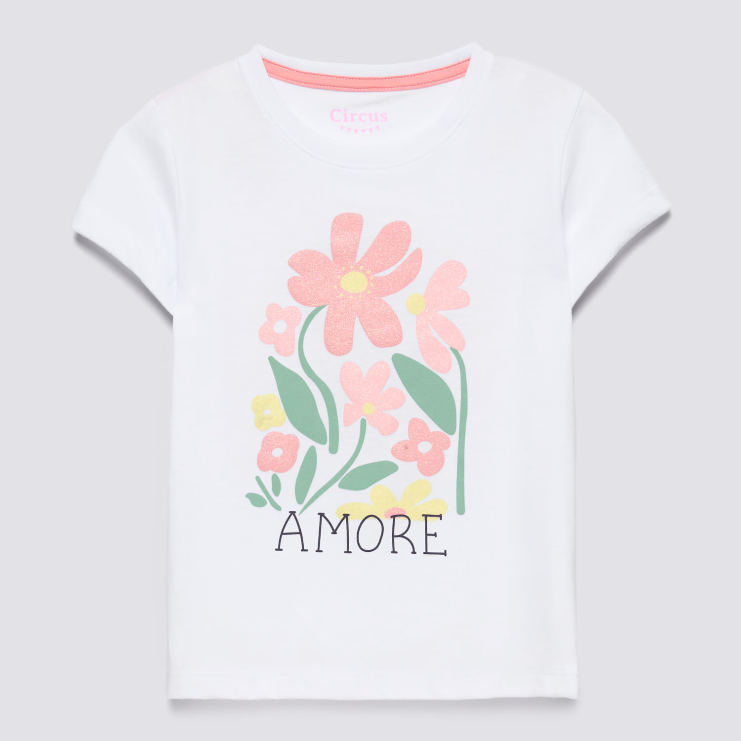 Polo Manga Corta Niña Básico Jersey Circus Blanco Talla 8