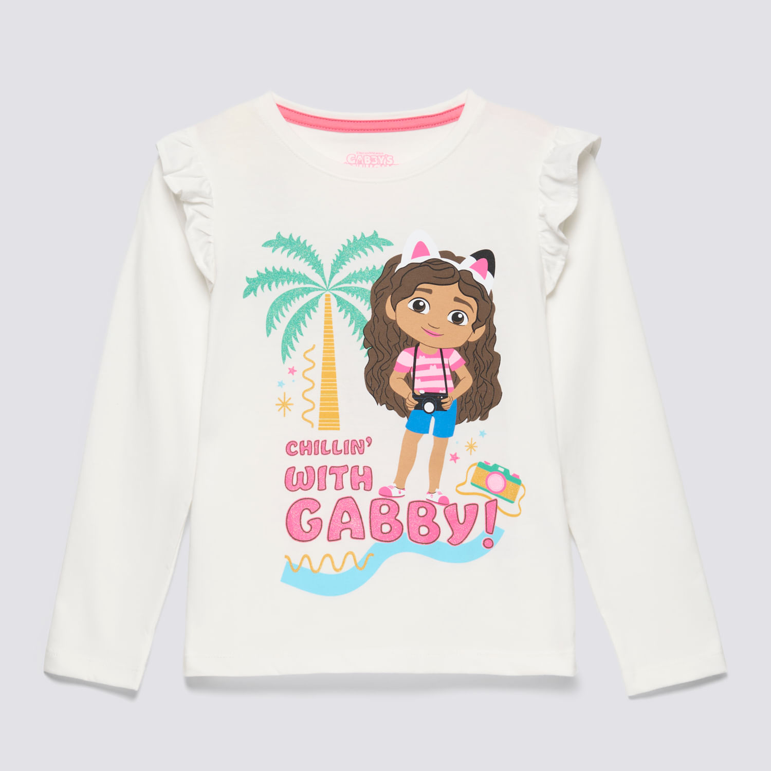 Polo Manga Larga Niña Alita Gabbys Dollhouse Ecru Talla 10