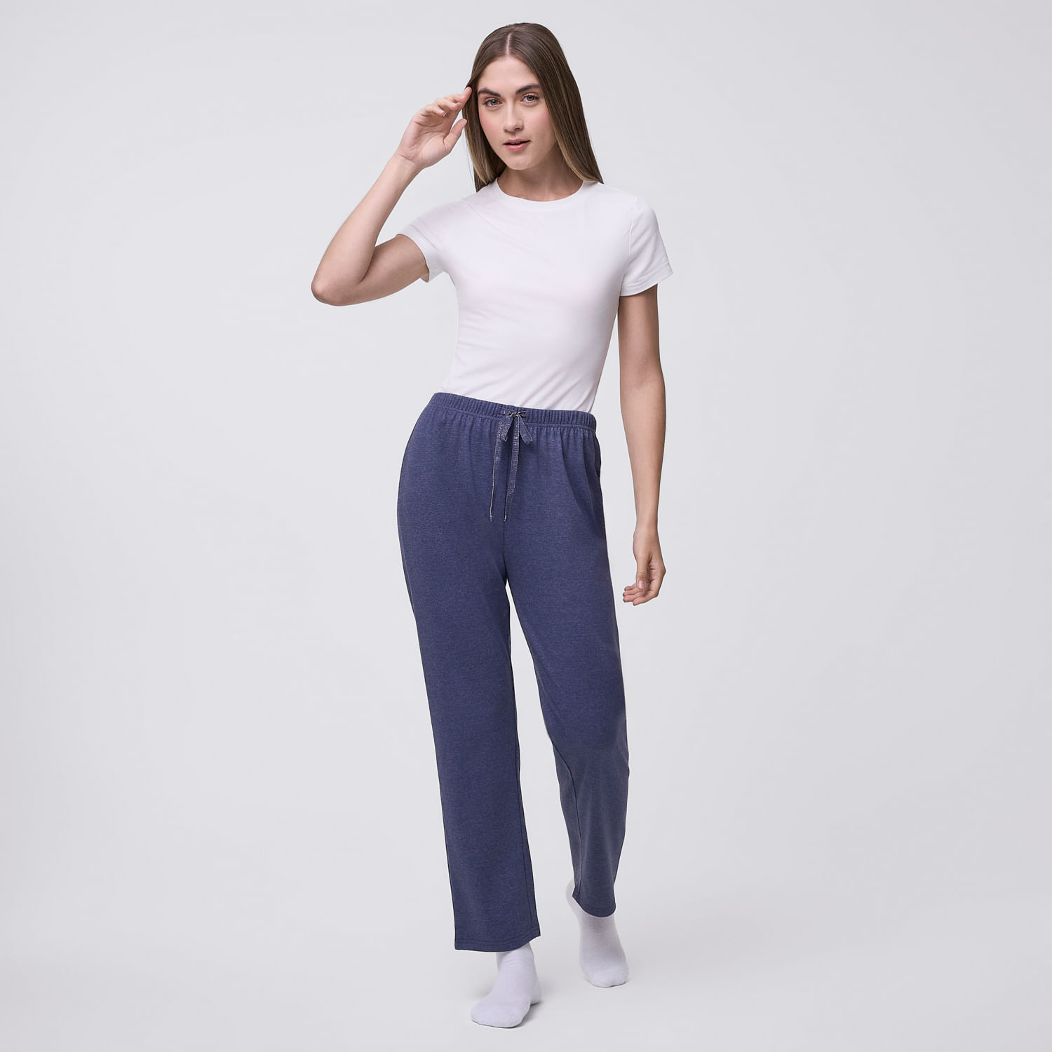 Pantalón Pijama Mujer Liso Hypnotic Azul Talla M