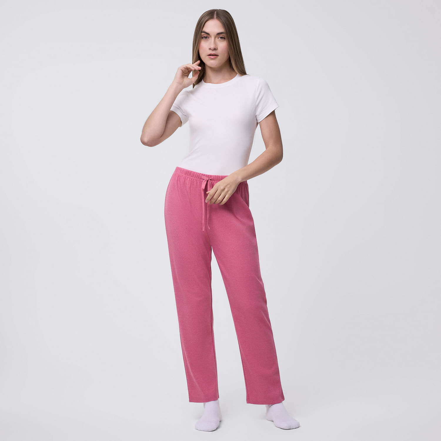 Pantalón Pijama Mujer Liso Hypnotic Fresa Talla S