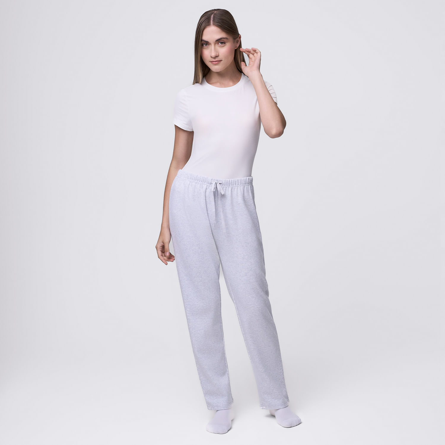 Pantalón Pijama Mujer Liso Hypnotic Gris Melange Talla Xl