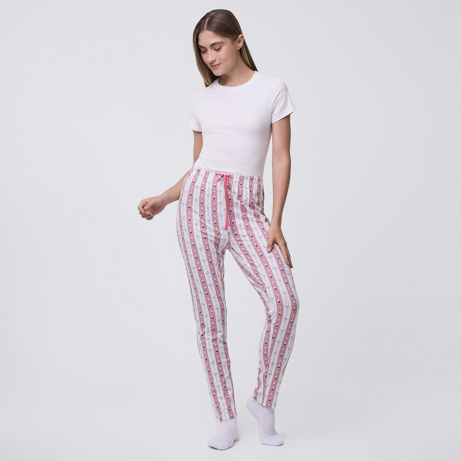 Pantalón Pijama Mujer Legging Print Hypnotic Rosado Talla L