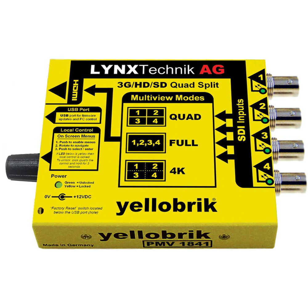 Lynx Technik AG PMV 1841 Quad Multiviewer 3G SDI a HDMI con Monitoreo 4K