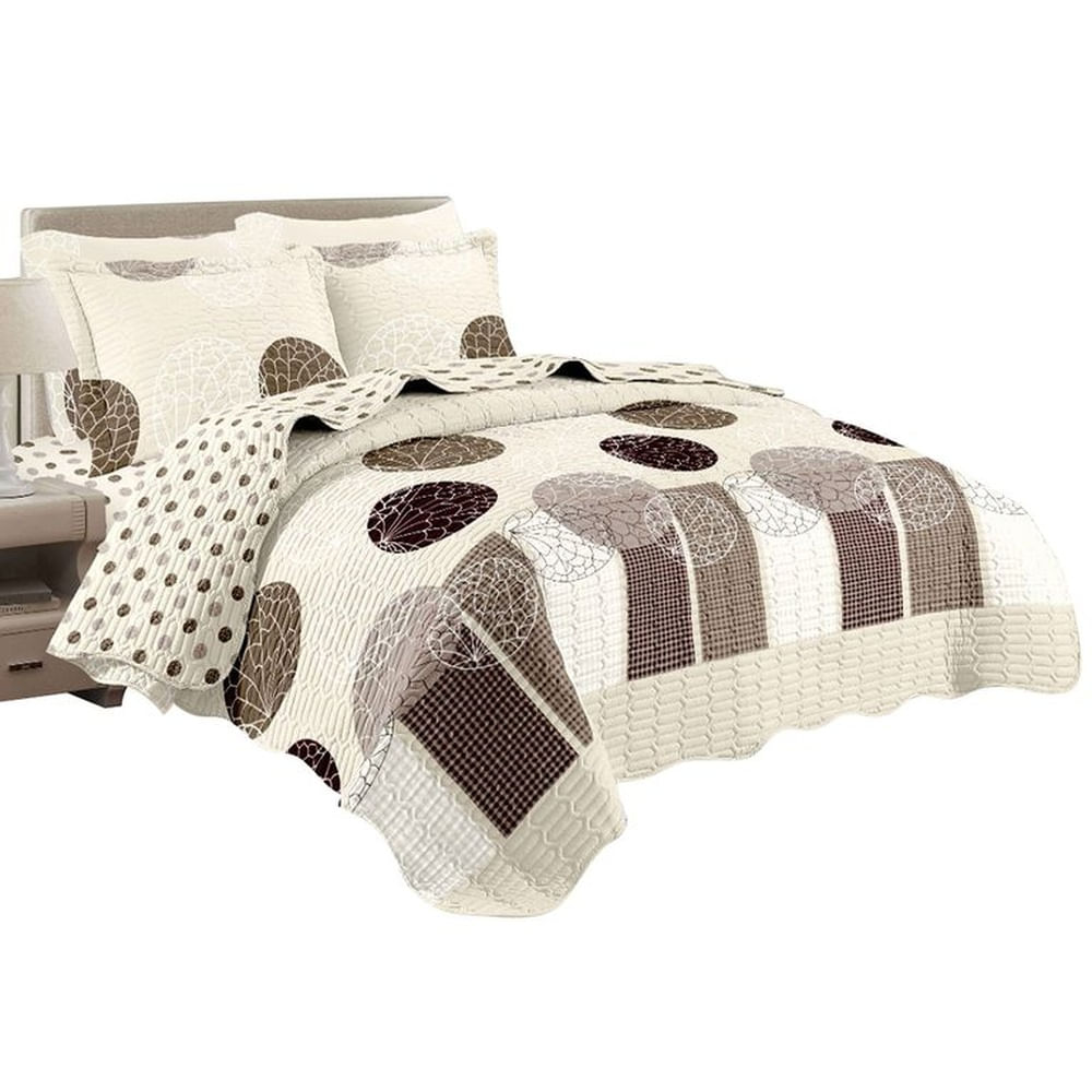 Cubrecama 2Plz - 7 Piezas G-4 Beige 2 plazas