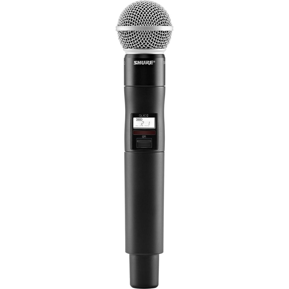 Shure QLXD2/SM58 Micrófono Inalámbrico Digital de Mano con Cápsula SM58, 1680 Frecuenci