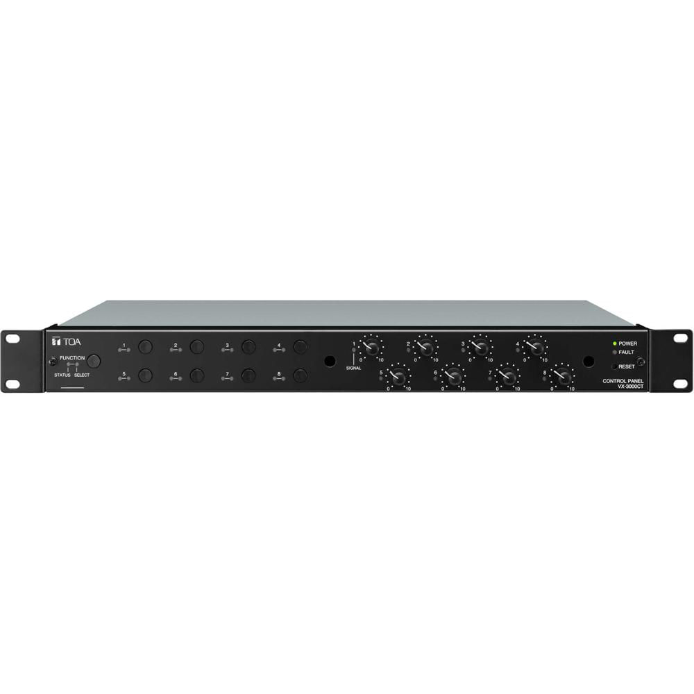 TOA Electronics VX-3000PM Preamplificador Matrix Panel 1 RU con 8 Entradas de Audio y 20 E